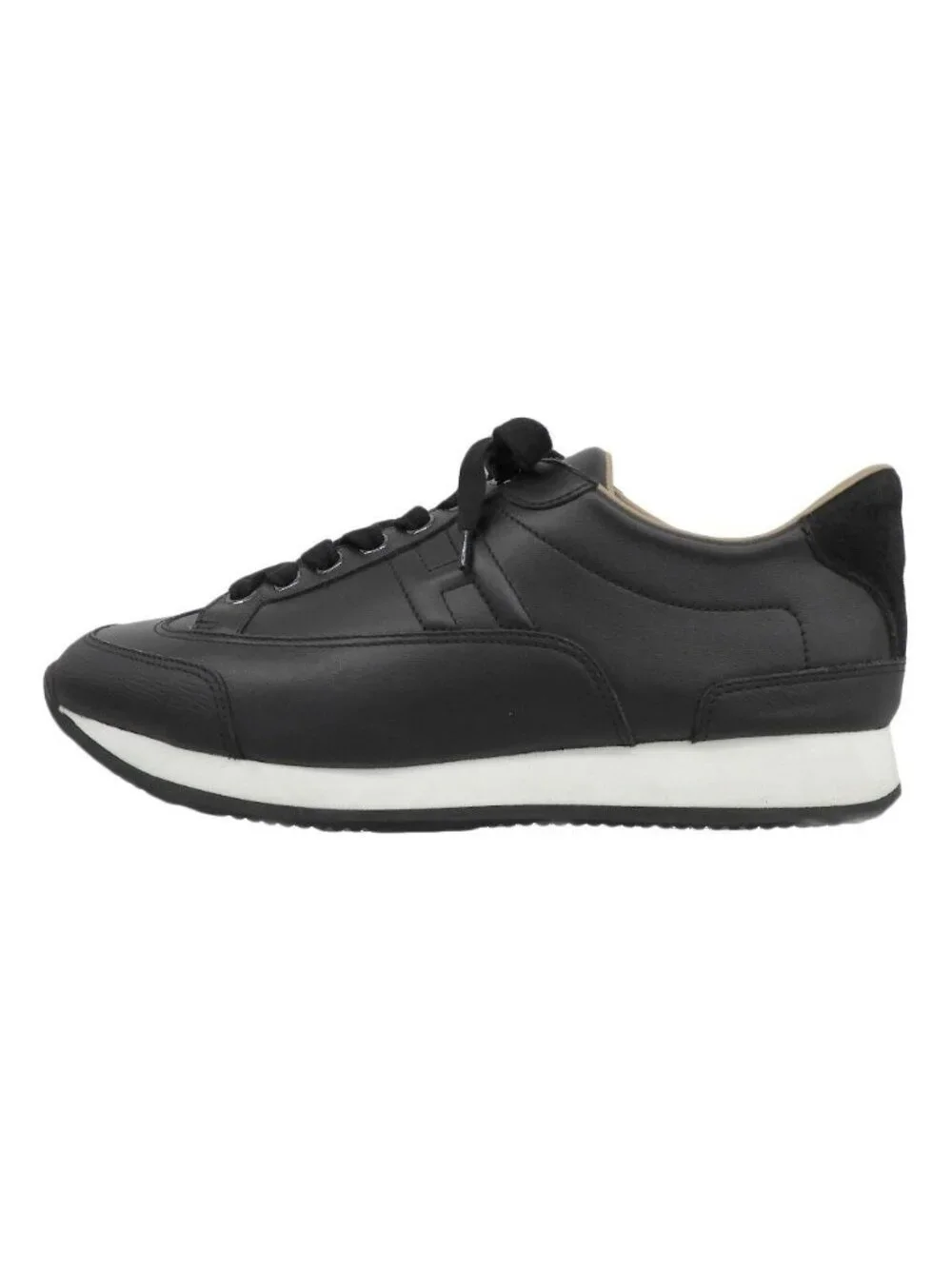 Hermes Trail Leather Sneakers 40 All Black